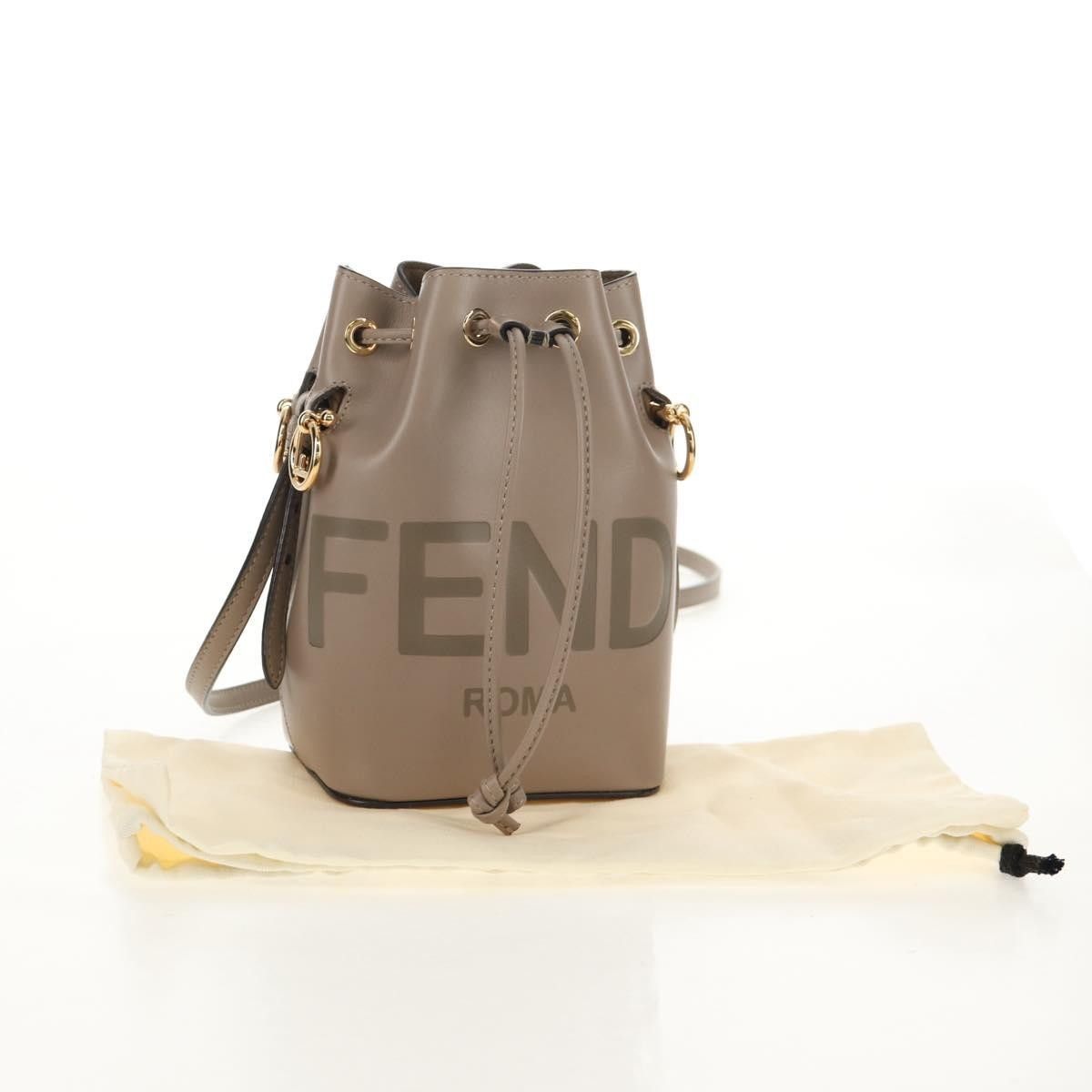 Fendi Fendi Logo Mon Tresor Bucket Bag Leather Size ONE SIZE - 14 Thumbnail