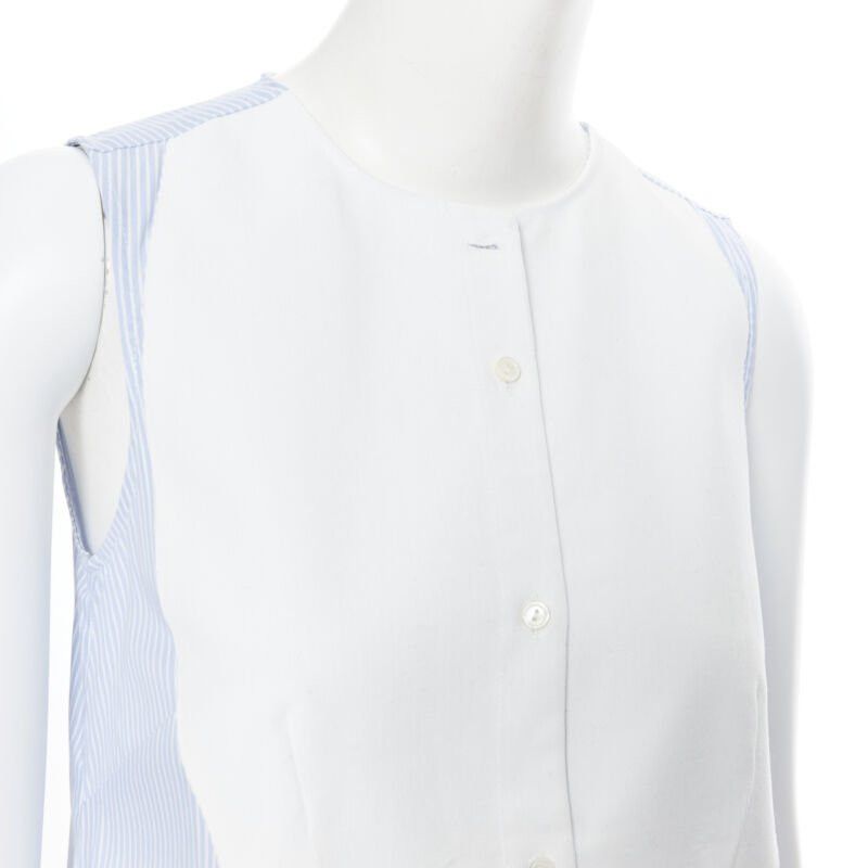Other PALMER HARDING 100% cotton white bib front blue striped summer dress UK8 XS Size S / US 4 / IT 40 - 8 Thumbnail