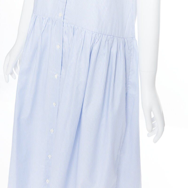 Other PALMER HARDING 100% cotton white bib front blue striped summer dress UK8 XS Size S / US 4 / IT 40 - 9 Thumbnail