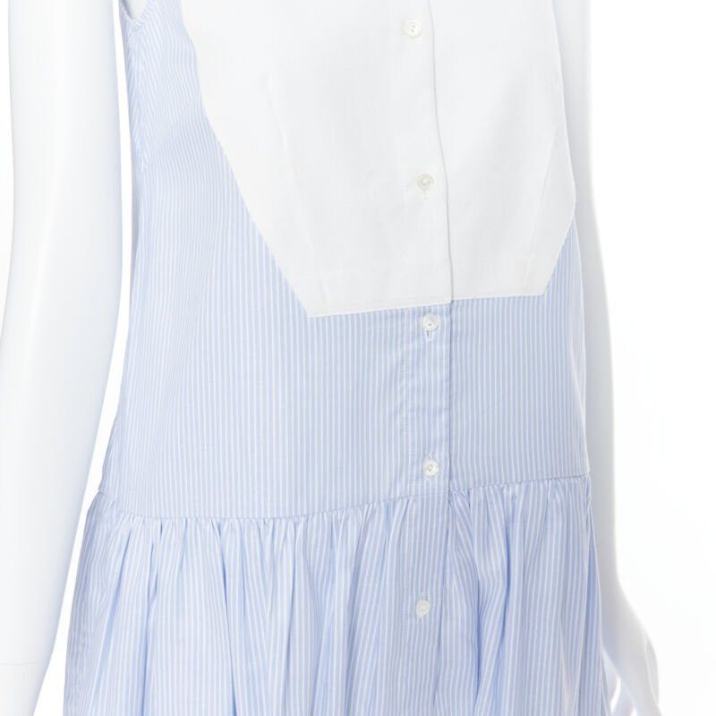 Other PALMER HARDING 100% cotton white bib front blue striped summer dress UK8 XS Size S / US 4 / IT 40 - 2 Thumbnail