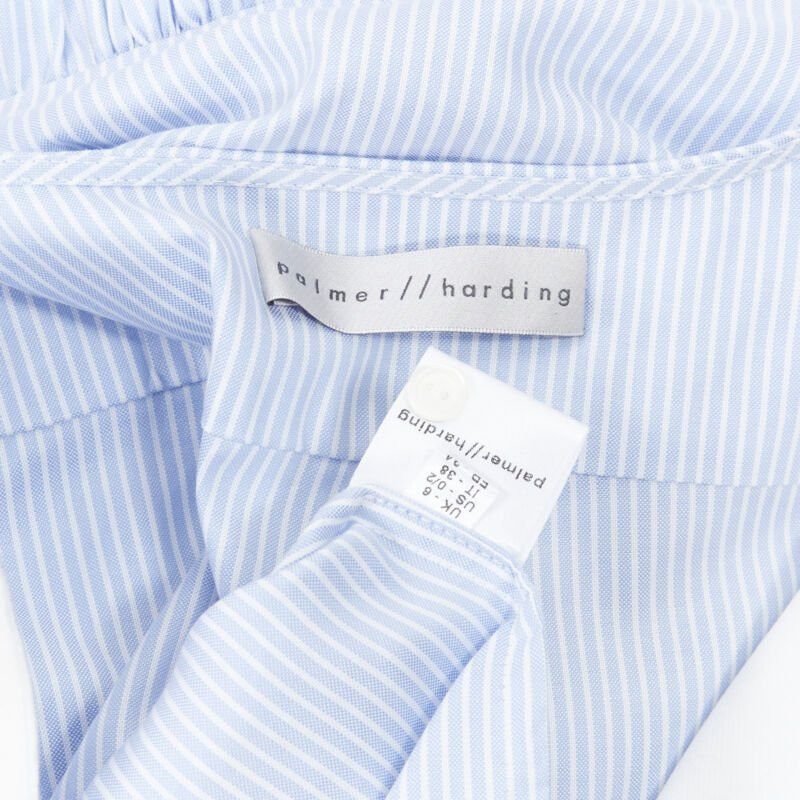 Other PALMER HARDING 100% cotton white bib front blue striped summer dress UK8 XS Size S / US 4 / IT 40 - 10 Thumbnail