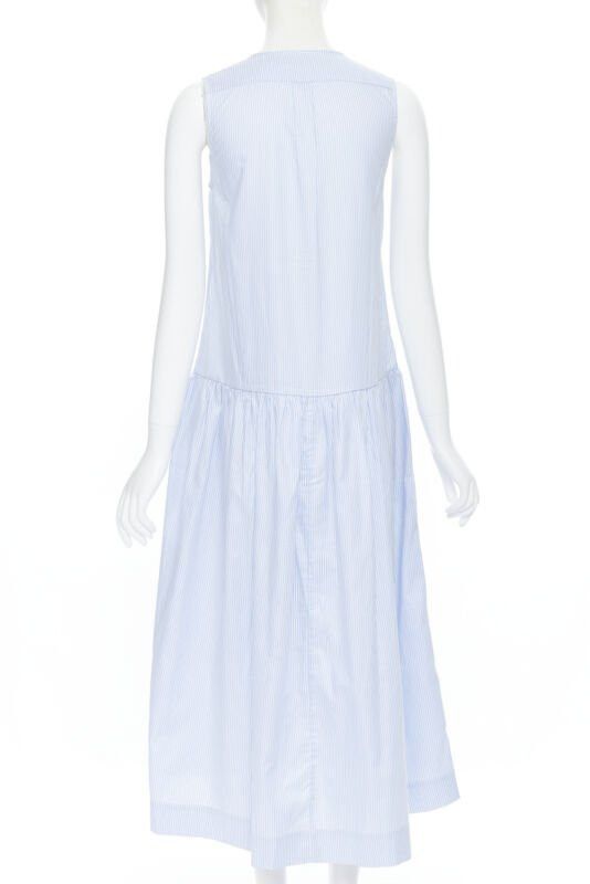 Other PALMER HARDING 100% cotton white bib front blue striped summer dress UK8 XS Size S / US 4 / IT 40 - 6 Thumbnail