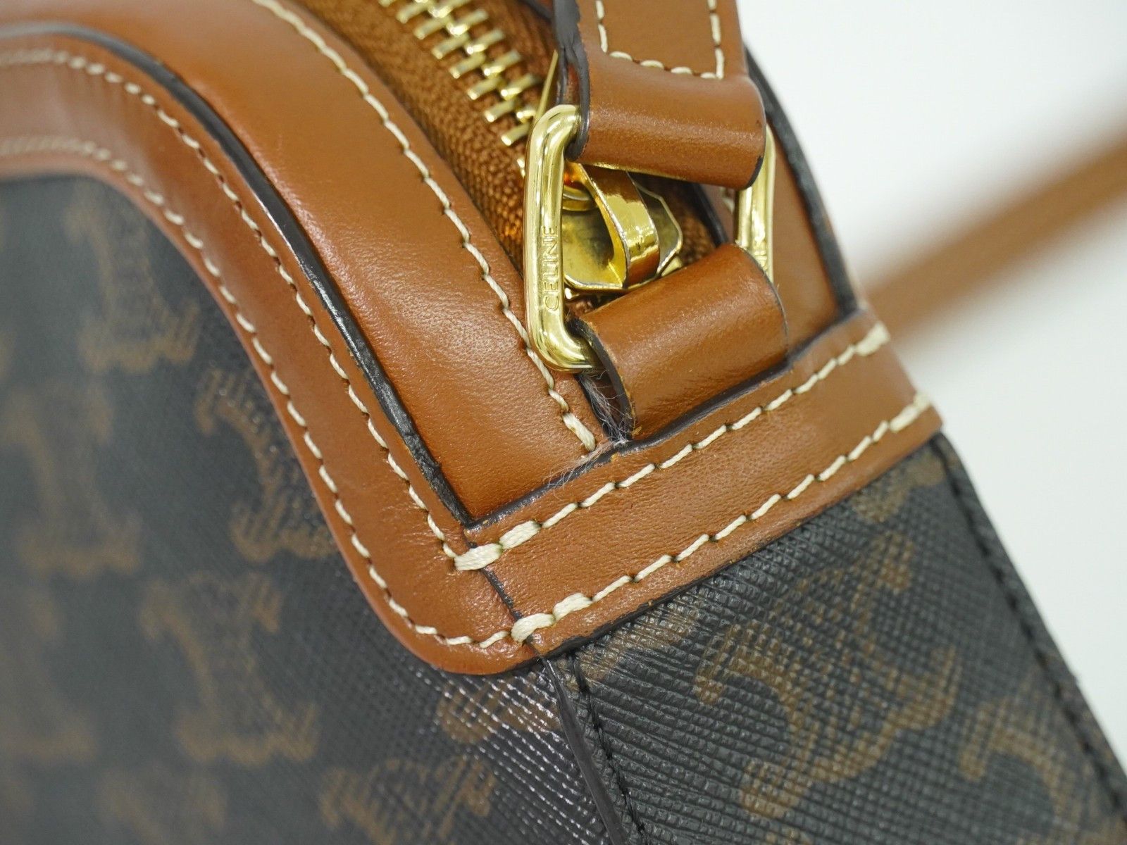 Celine Celine Logo Camera Bag Triomphe Coated Canvas Size ONE SIZE - 9 Thumbnail