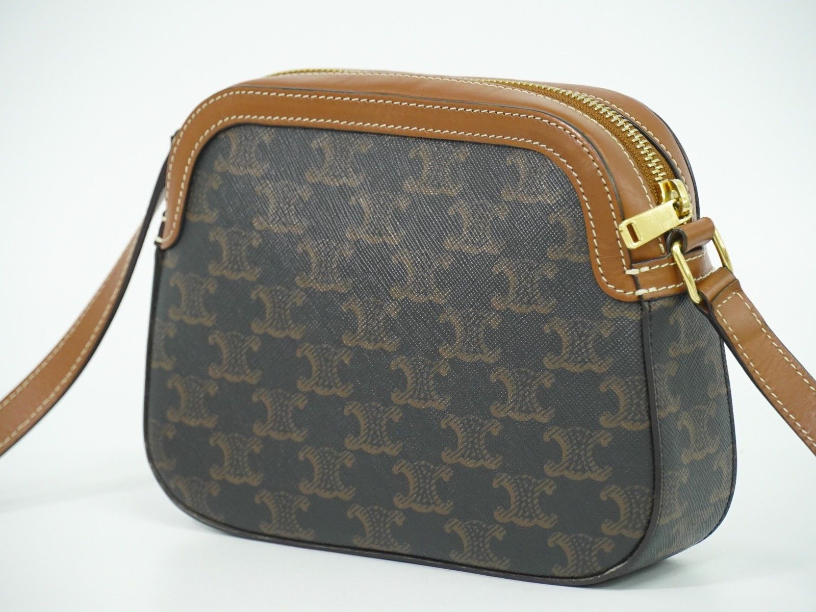 Celine Celine Logo Camera Bag Triomphe Coated Canvas Size ONE SIZE - 2 Thumbnail