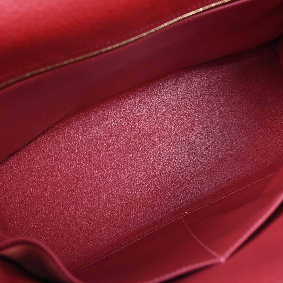 Hermes Hermes Kelly Handbag Red Ardennes with Gold Hardware Size ONE SIZE - 3 Thumbnail