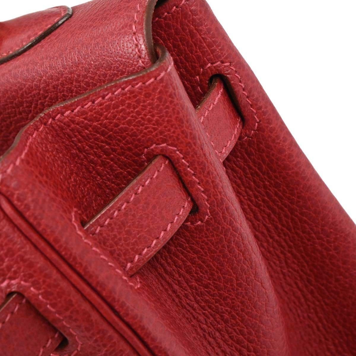 Hermes Hermes Kelly Handbag Red Ardennes with Gold Hardware Size ONE SIZE - 10 Thumbnail