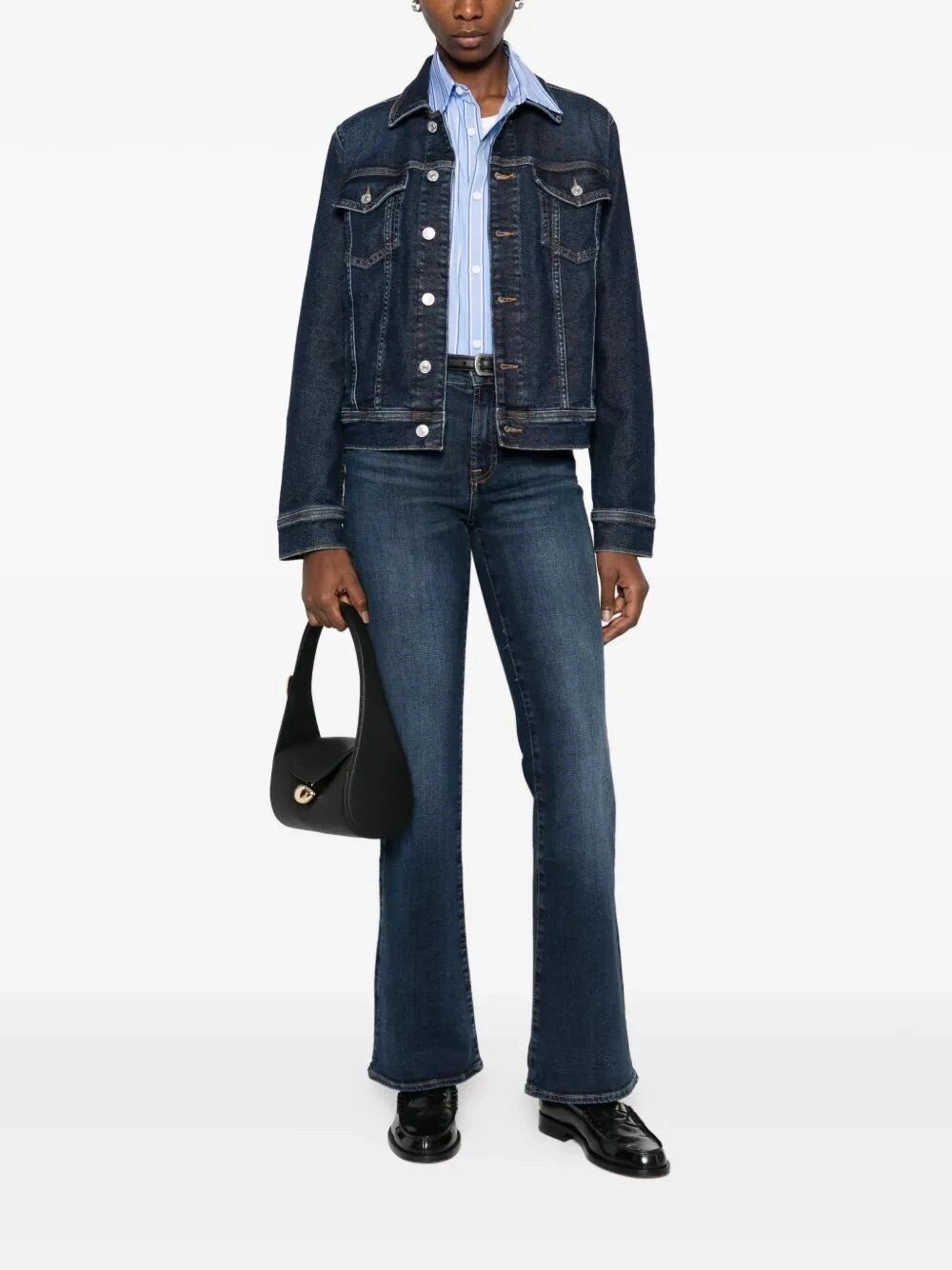 7 For All Mankind THE LEGGY BOOTCUT Midnight Fade Size 25" / US 0 / IT 36 - 2 Thumbnail