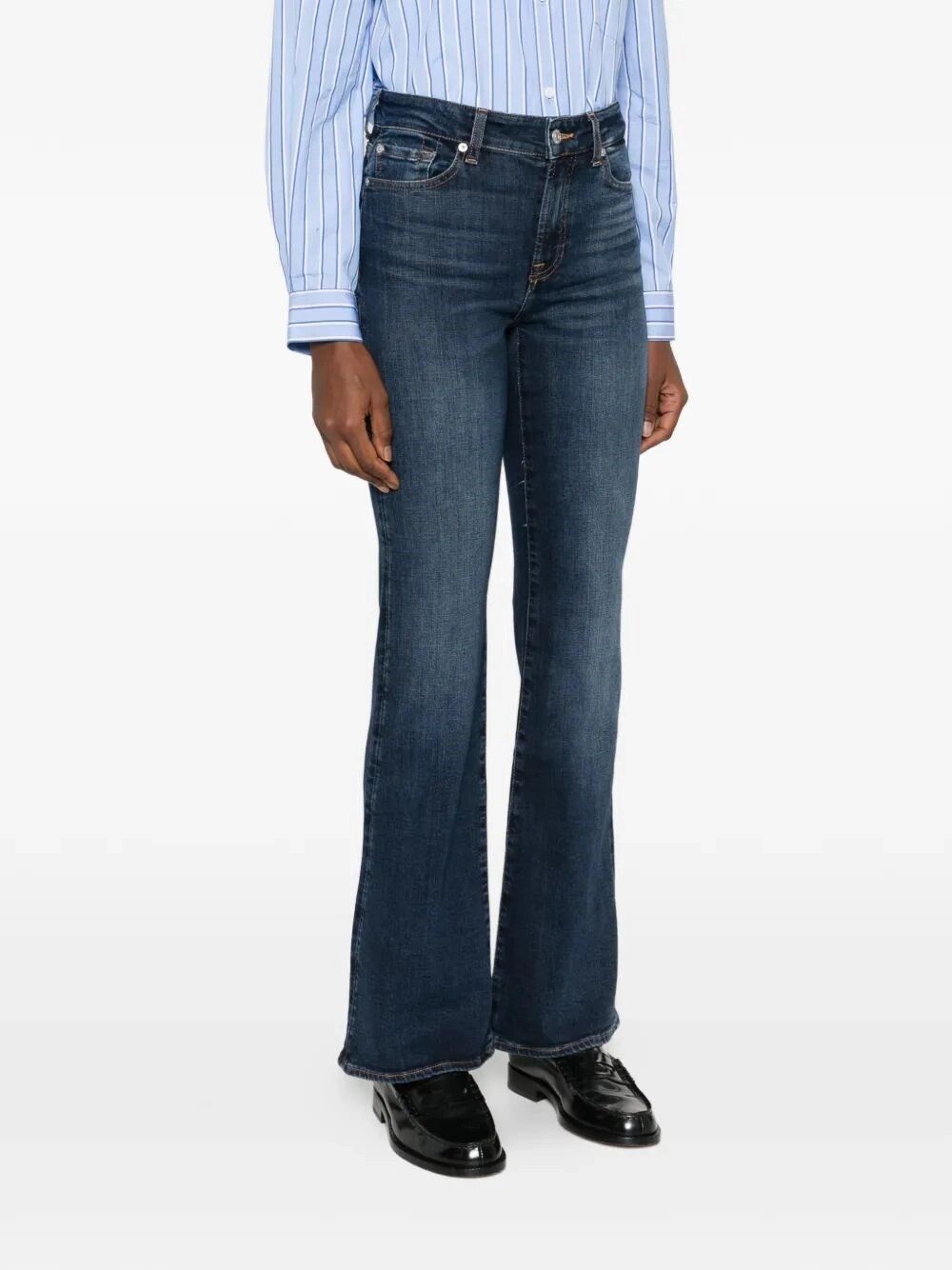 7 For All Mankind THE LEGGY BOOTCUT Midnight Fade Size 27" / US 4 / IT 40 - 3 Thumbnail