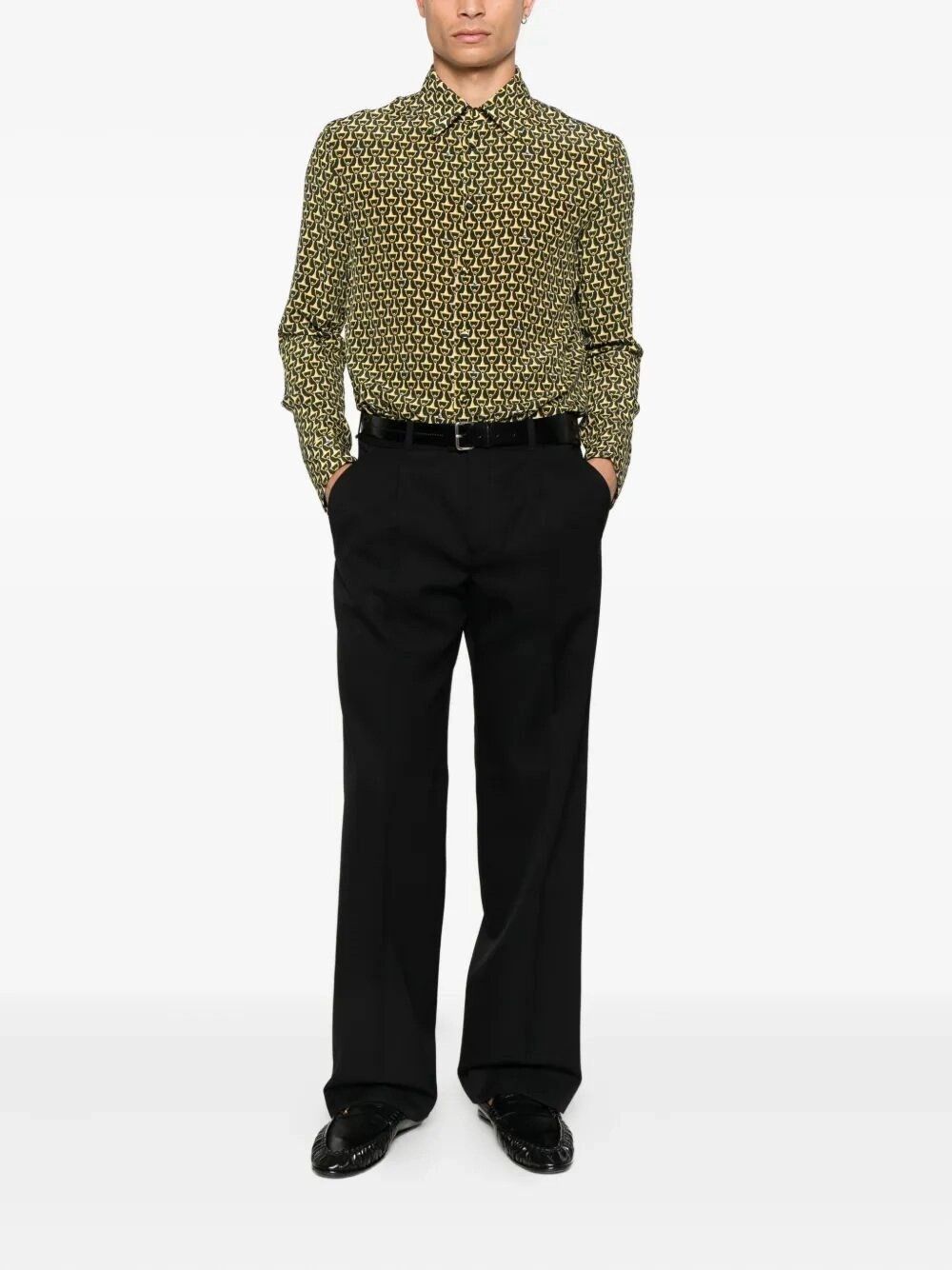 Gucci Classic Skinny `Horsebit` Shirt Size US L / EU 52-54 / 3 - 2 Thumbnail