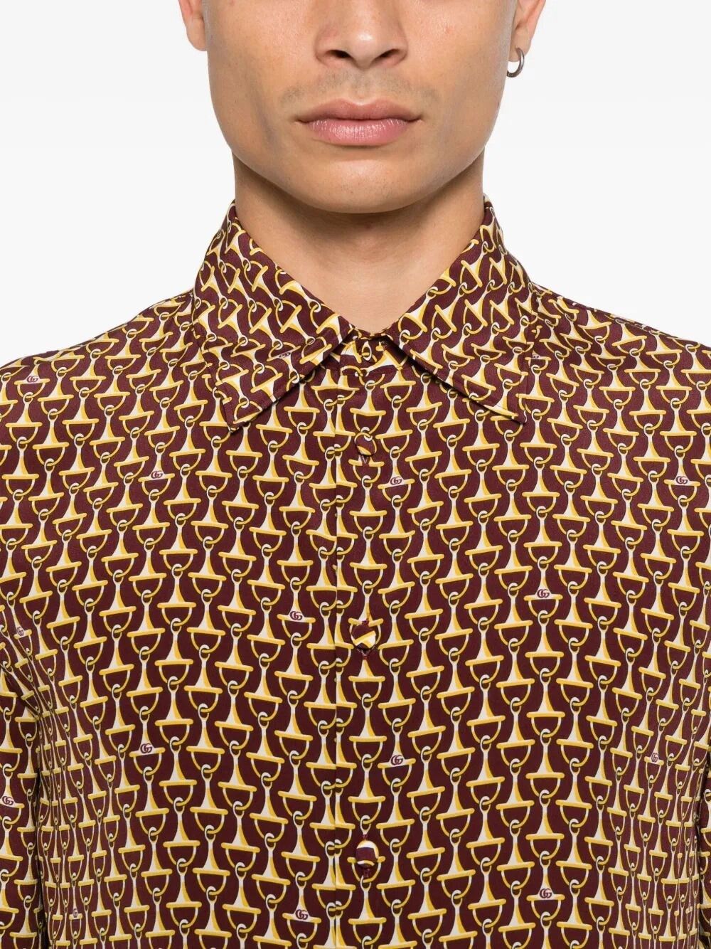 Gucci Classic Skinny `Horsebit` Shirt Size US L / EU 52-54 / 3 - 3 Thumbnail