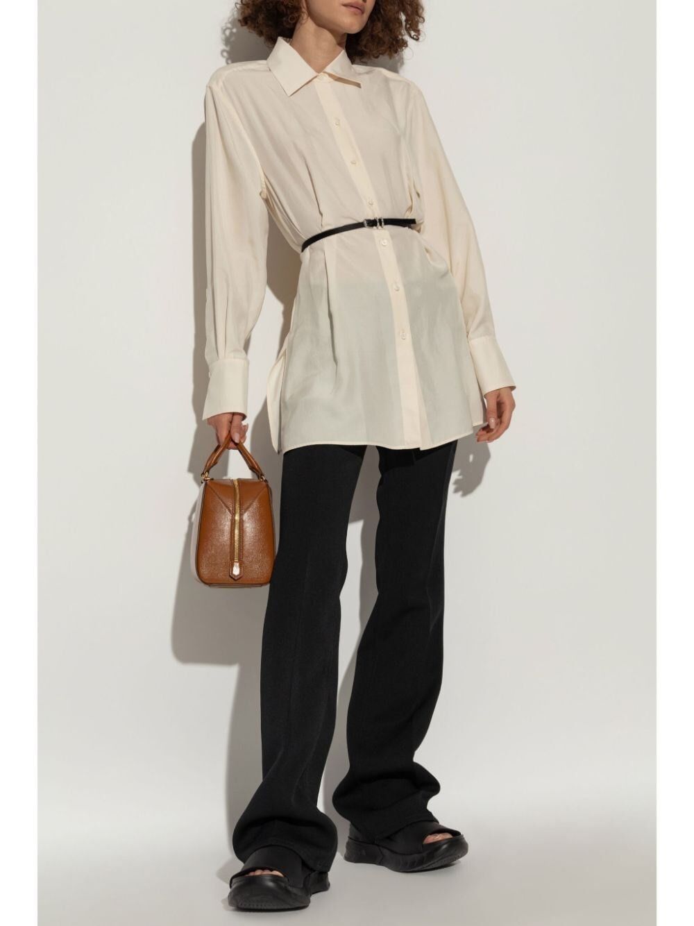 Givenchy Long Shirt With `Voyou` Belt Size M / US 6-8 / IT 42-44 - 2 Thumbnail