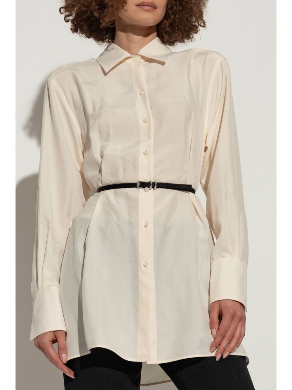 Givenchy Long Shirt With `Voyou` Belt Size M / US 6-8 / IT 42-44 - 4 Thumbnail