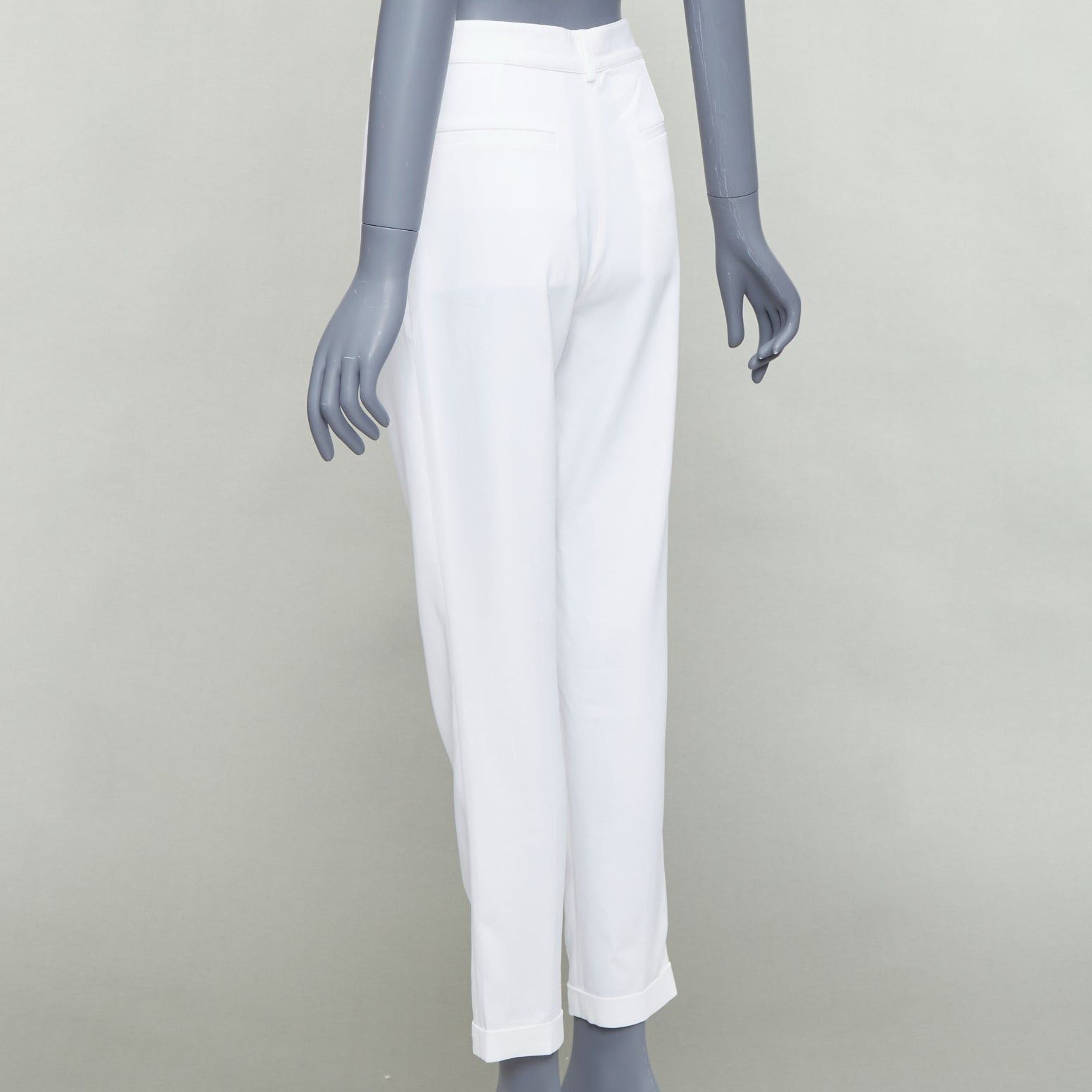 Philosophy di Lorenzo Serafini PHILOSOPHY white bronze crest buttons pleated tapered pants IT38 XS Size 26" / US 2 / IT 38 - 6 Thumbnail