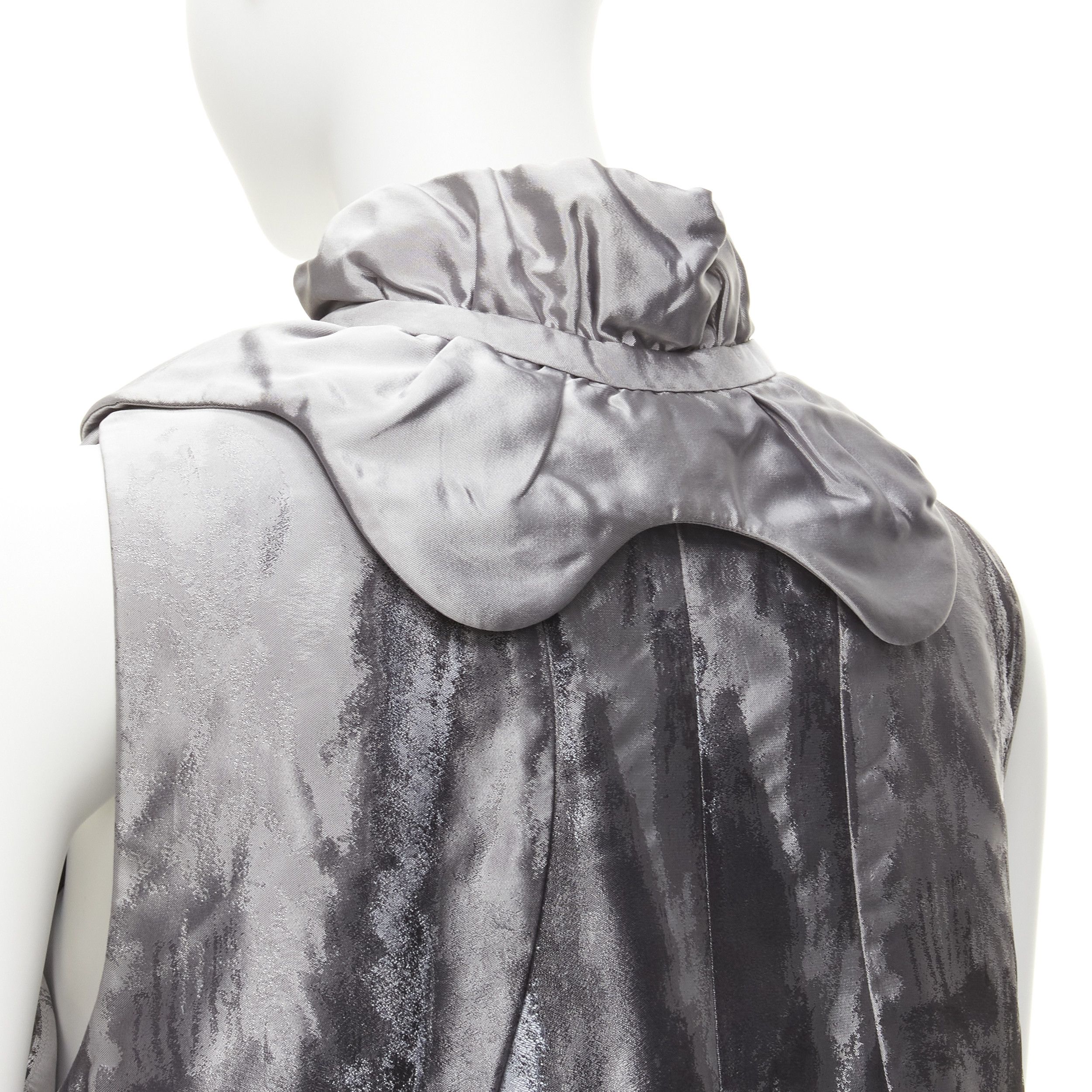 Other SHIATZY CHEN grey abstract watercolour floral silk brocade scallop collar vest IT44 L Size M / US 6-8 / IT 42-44 - 10 Thumbnail