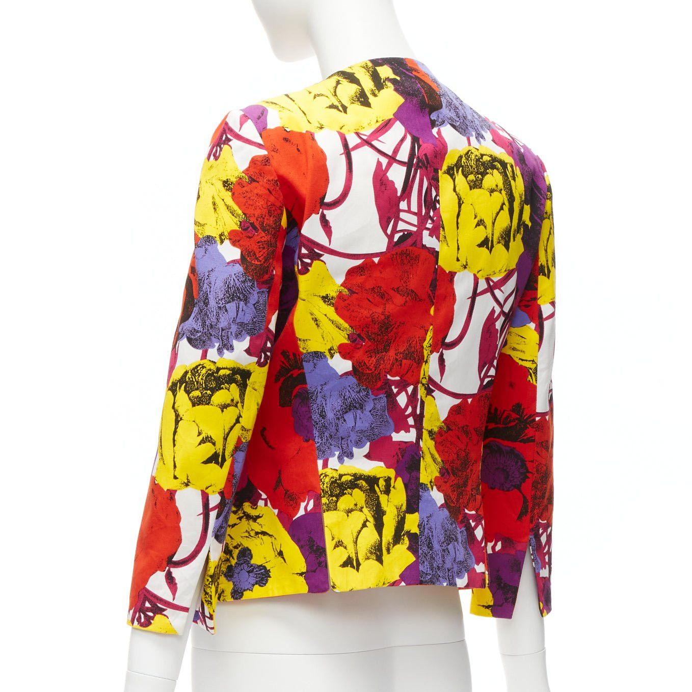 Versace GIANNI VERSACE Vintage Pop Art Rose print corseted cropped jacket IT40 S Size S / US 4 / IT 40 - 7 Thumbnail