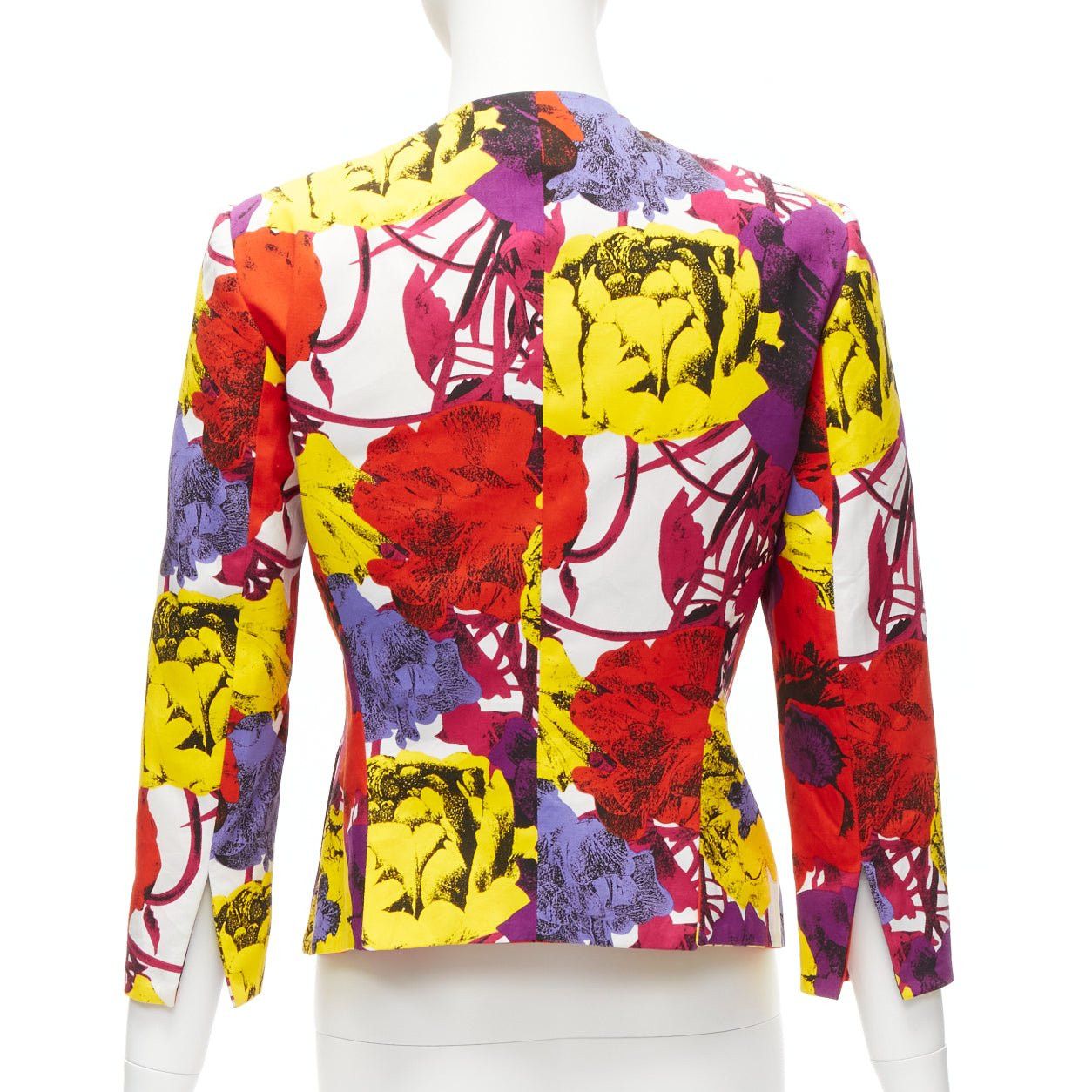 Versace GIANNI VERSACE Vintage Pop Art Rose print corseted cropped jacket IT40 S Size S / US 4 / IT 40 - 6 Thumbnail