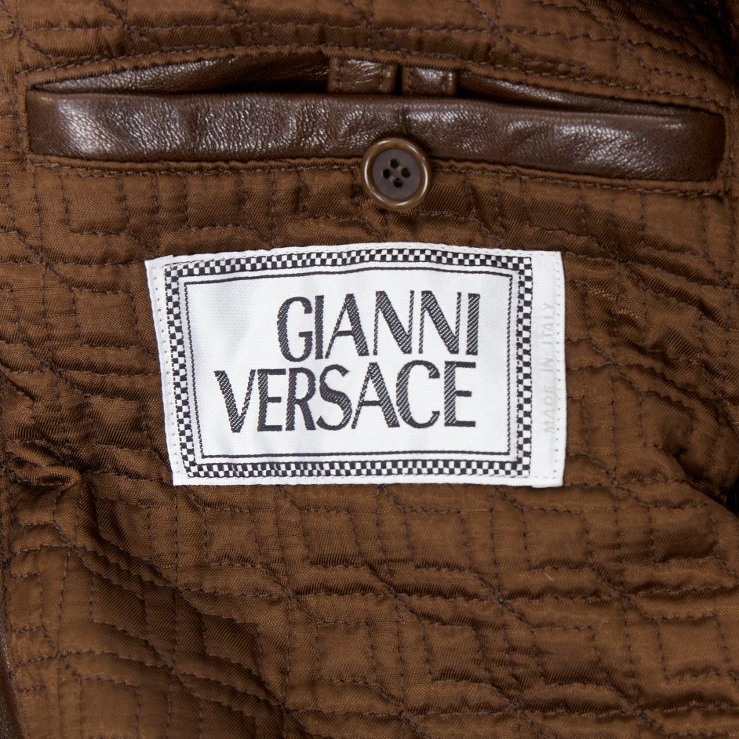Versace GIANNI VERSACE 1992 Vintage S&M bondage buckle Tiger leather bomber jacket IT48 M Size US M / EU 48-50 / 2 - 10 Thumbnail