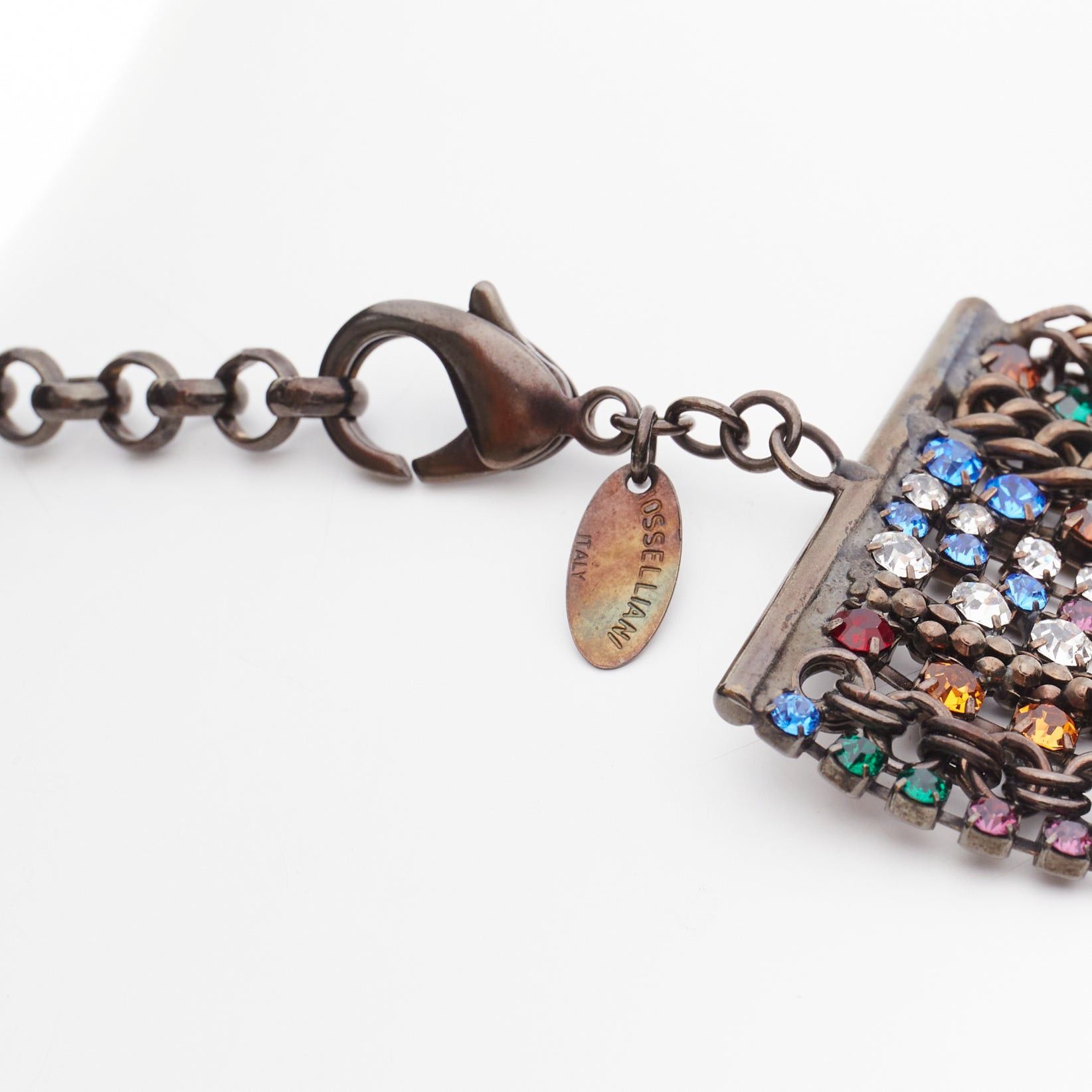 Other IOSSELLIANI gold multicolor rhinestone crystal encrusted collar necklace Size ONE SIZE - 7 Thumbnail