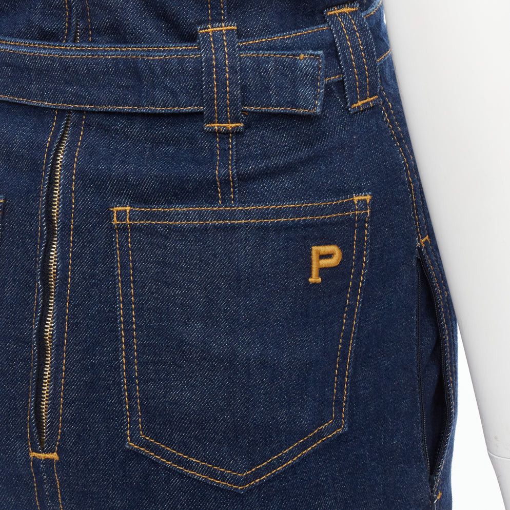 Philosophy di Lorenzo Serafini PHILOSOPHY DI LORENZO SERAFINI Olivia denim belted pencil skirt IT36 XS Size 25" / US 0 / IT 36 - 2 Thumbnail