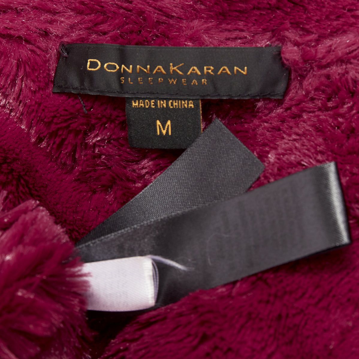 Donna Karan DONNA KARAN Sleepwear burgundy red towel lined belted bath robe M Size M / US 6-8 / IT 42-44 - 8 Thumbnail