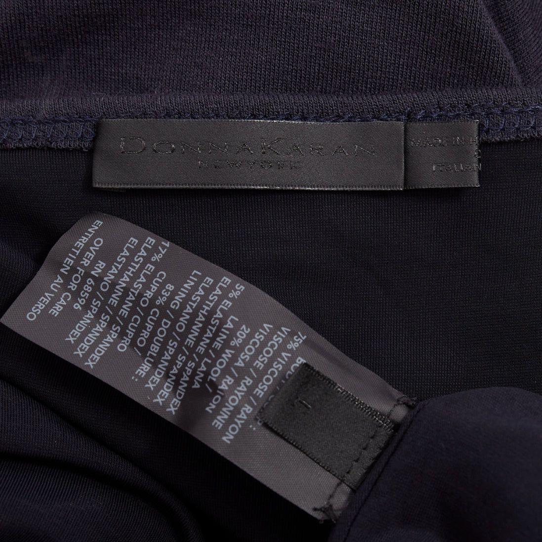 Donna Karan DONNA KARAN charcoal grey cold shoulder plunge V neck long sleeve dress L Size M / US 6-8 / IT 42-44 - 8 Thumbnail