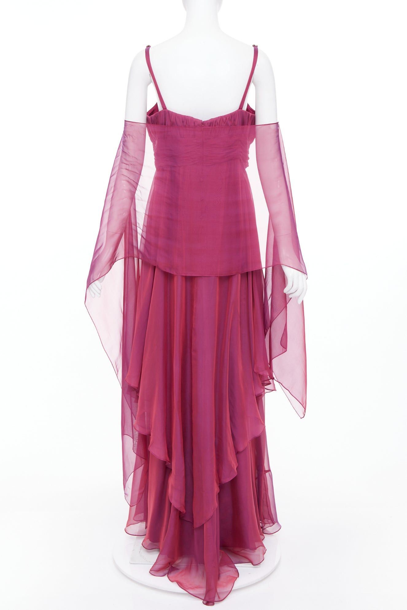 Other TERI JON Rickie Freeman iridescent purple silk beaded gown with shawl US14 3XL Size XL / US 12-14 / IT 48-50 - 5 Thumbnail