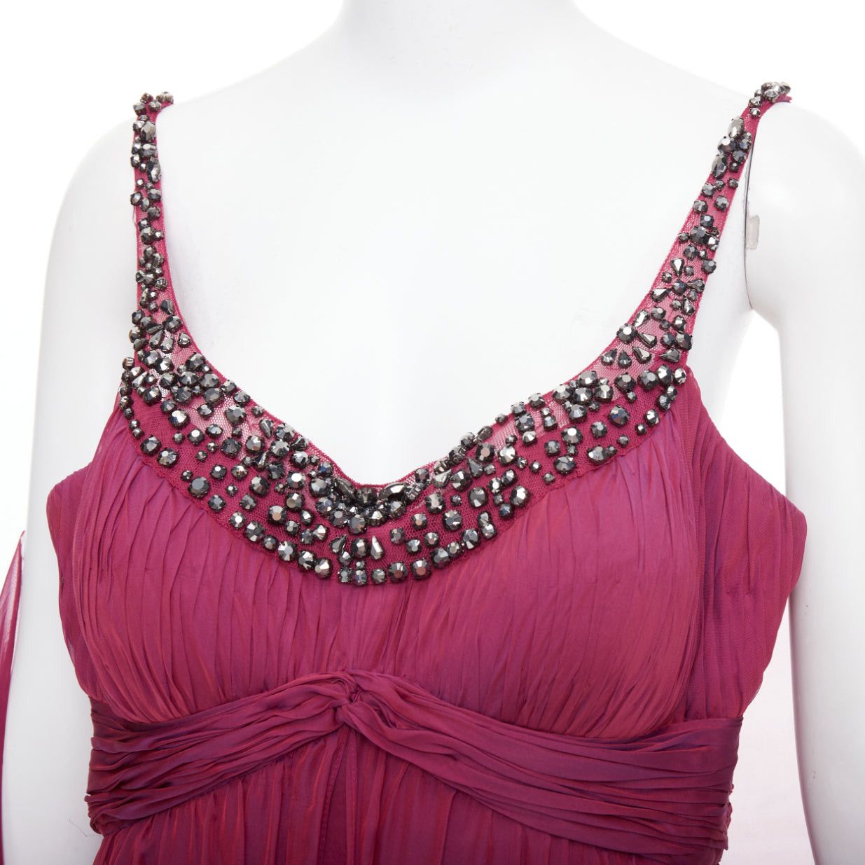 Other TERI JON Rickie Freeman iridescent purple silk beaded gown with shawl US14 3XL Size XL / US 12-14 / IT 48-50 - 2 Thumbnail