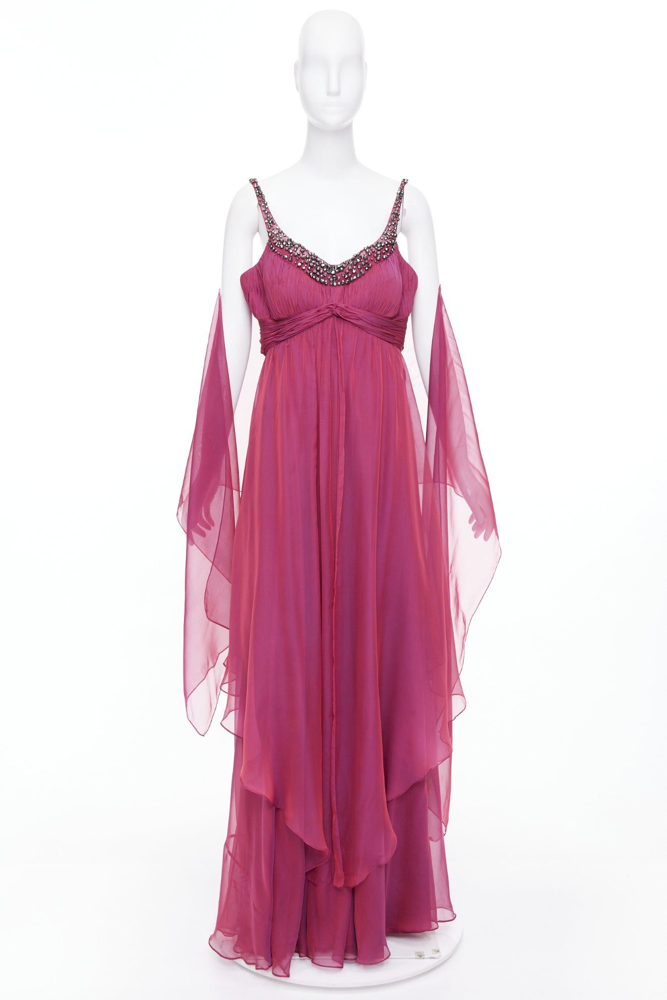 Other TERI JON Rickie Freeman iridescent purple silk beaded gown with shawl US14 3XL Size XL / US 12-14 / IT 48-50 - 10 Thumbnail