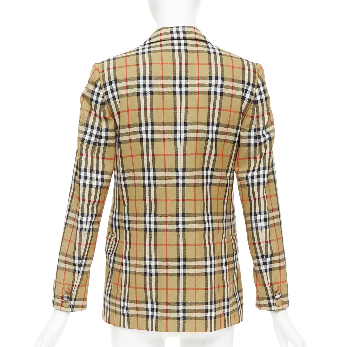 Burberry BURBERRY 100% wool brown House Check single breasted blazer jacket IT36 XXS Size M / US 6-8 / IT 42-44 - 6 Thumbnail