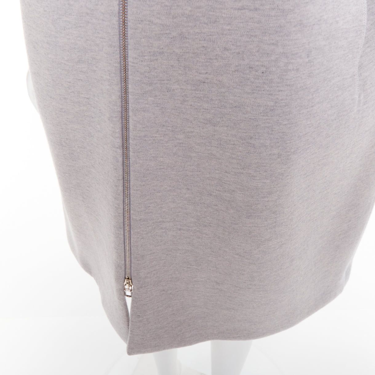 Dior CHRISTIAN DIOR light grey virgin wool blend jersey cocoon half sleeve coat FR36 S Size S / US 4 / IT 40 - 8 Thumbnail