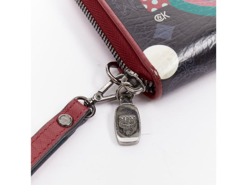 MCM MCM CRAIG KARL 2013 Beyond Snowdome black graphic eye leather zip around long wallet Size ONE SIZE - 6 Thumbnail