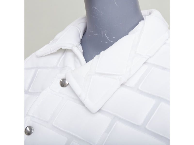 Comme des Garcons COMME DES GARCONS Homme Plus 2018 white brick sheer overlay quilted jacket XS Size S / US 4 / IT 40 - 2 Thumbnail