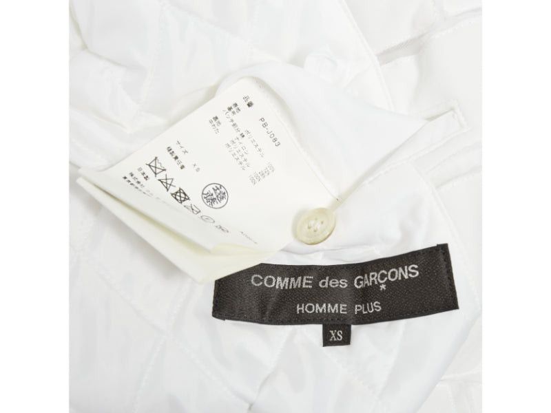 Comme des Garcons COMME DES GARCONS Homme Plus 2018 white brick sheer overlay quilted jacket XS Size S / US 4 / IT 40 - 9 Thumbnail