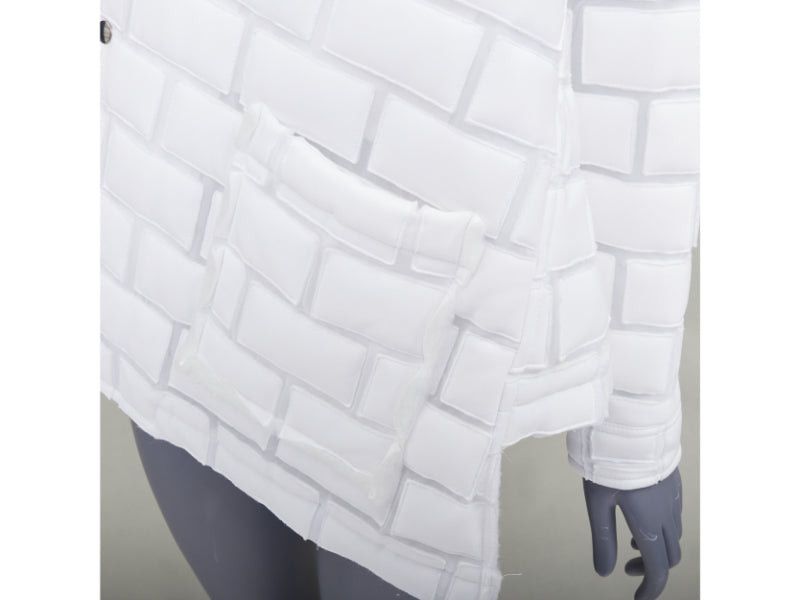 Comme des Garcons COMME DES GARCONS Homme Plus 2018 white brick sheer overlay quilted jacket XS Size S / US 4 / IT 40 - 8 Thumbnail