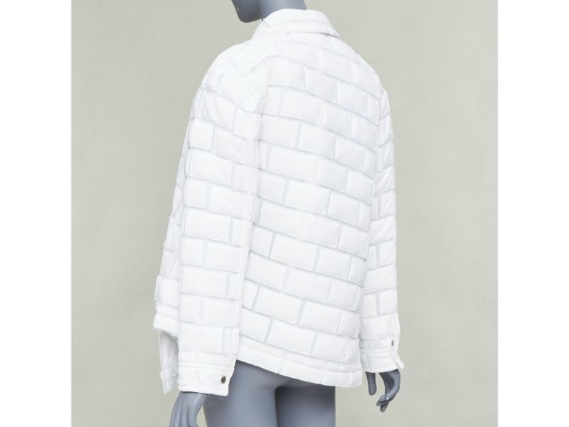 Comme des Garcons COMME DES GARCONS Homme Plus 2018 white brick sheer overlay quilted jacket XS Size S / US 4 / IT 40 - 7 Thumbnail