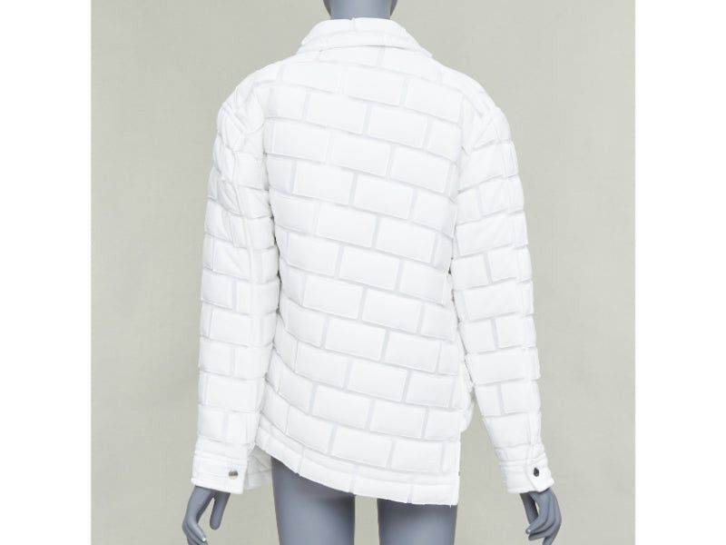 Comme des Garcons COMME DES GARCONS Homme Plus 2018 white brick sheer overlay quilted jacket XS Size S / US 4 / IT 40 - 6 Thumbnail