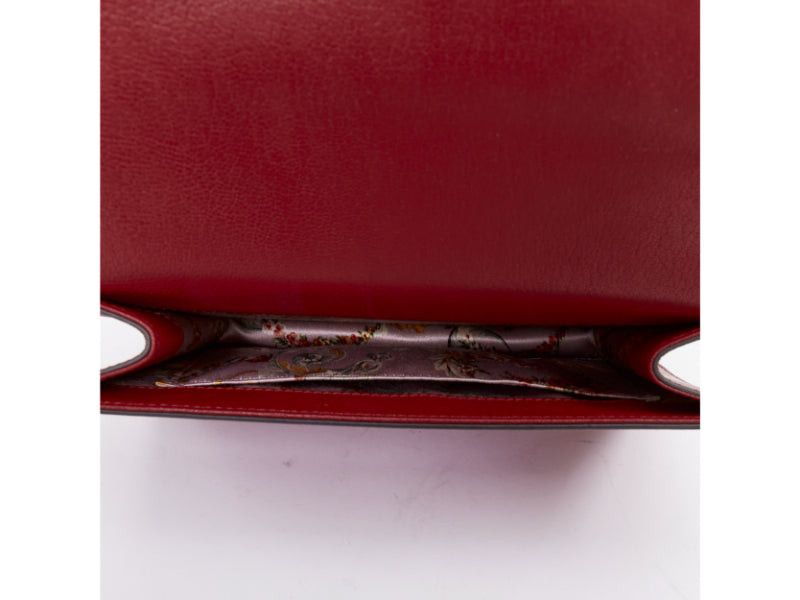 Gucci GUCCI Ottilia Bamboo Top Handle red gold insect embellished bag Size ONE SIZE - 10 Thumbnail