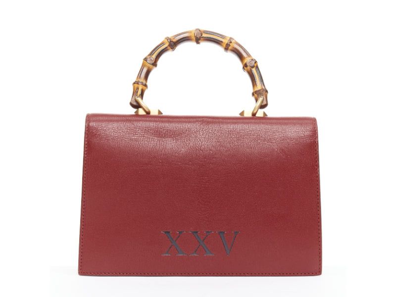 Gucci GUCCI Ottilia Bamboo Top Handle red gold insect embellished bag Size ONE SIZE - 5 Thumbnail