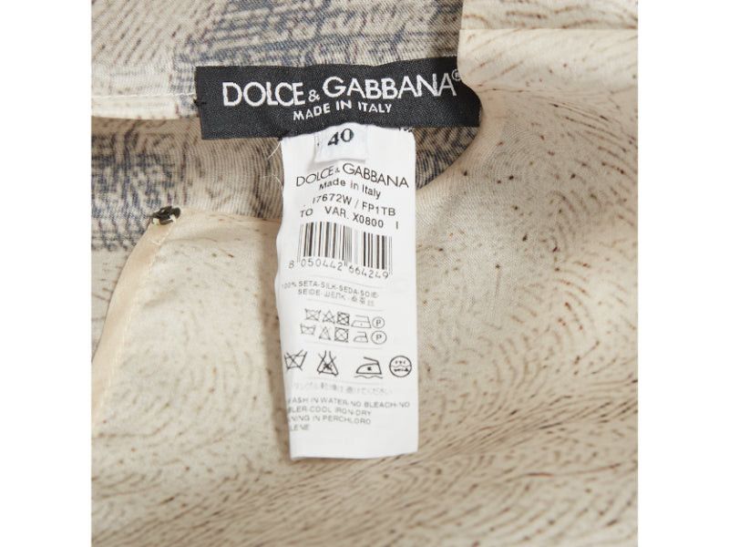 Dolce & Gabbana DOLCE GABBANA 2014 100% silk Greek Temple Ruins print sleeveless top IT40 S Size S / US 4 / IT 40 - 8 Thumbnail