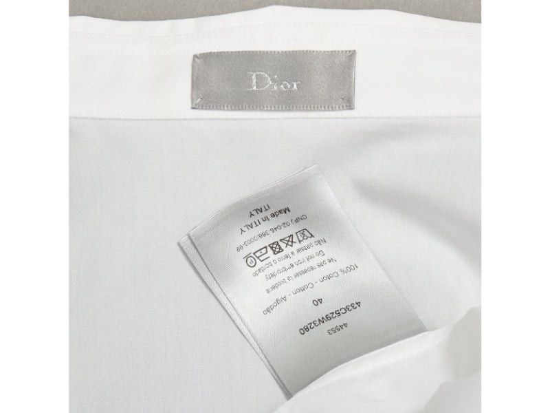 Dior DIOR HOMME white cotton black beaded triple bee collar dress shirt EU40 L Size US L / EU 52-54 / 3 - 8 Thumbnail
