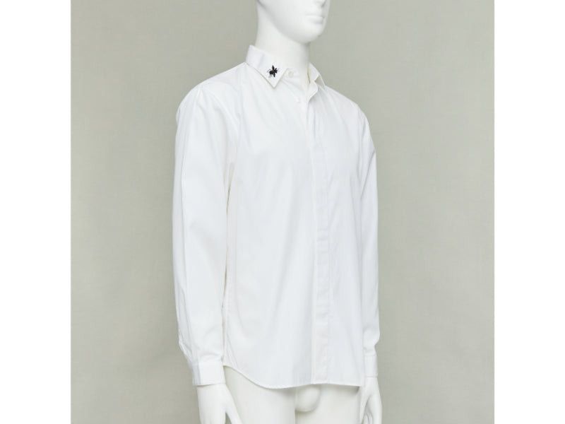 Dior DIOR HOMME white cotton black beaded triple bee collar dress shirt EU40 L Size US L / EU 52-54 / 3 - 3 Thumbnail