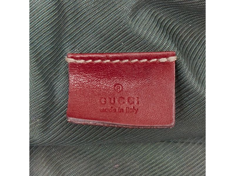 Gucci GUCCI Vintage Guccissima red leather GG emboss gold heart zip pouch make up bag Size ONE SIZE - 9 Thumbnail