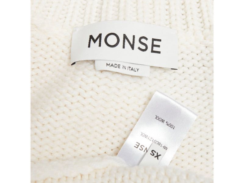 MONSE MONSE 100% wool cream deconstructed cut out turtleneck sweater XS Size S / US 4 / IT 40 - 8 Thumbnail