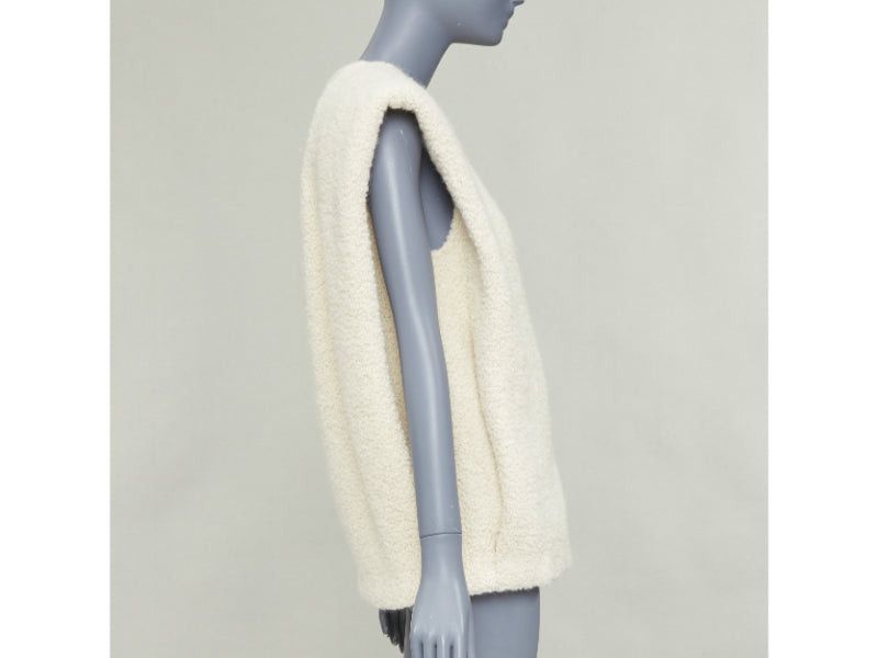 Isabel Marant ISABEL MARANT Gwendalia cream wool boucle boxy vest gilet FR34 XS Size XS / US 0-2 / IT 36-38 - 5 Thumbnail