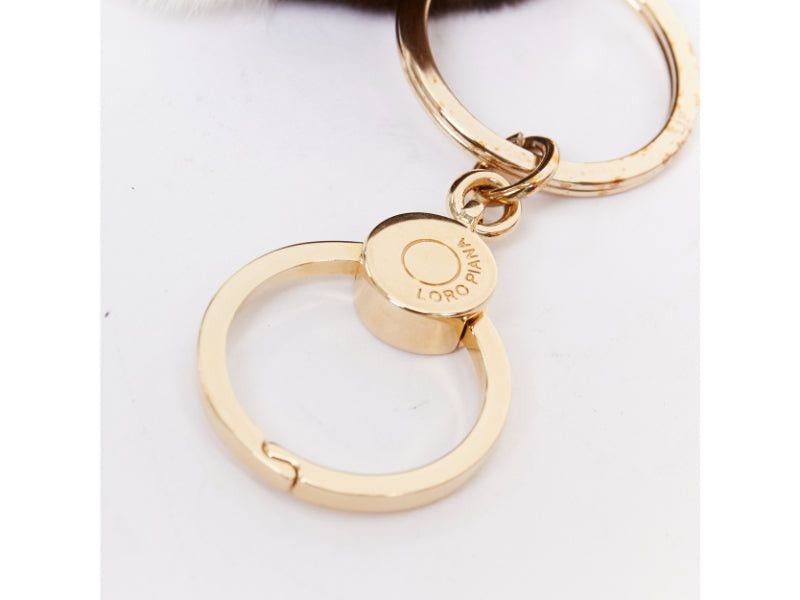 Loro Piana LORO PIANA 100% mink fur brown Rabbit bag charm keyring Size ONE SIZE - 5 Thumbnail