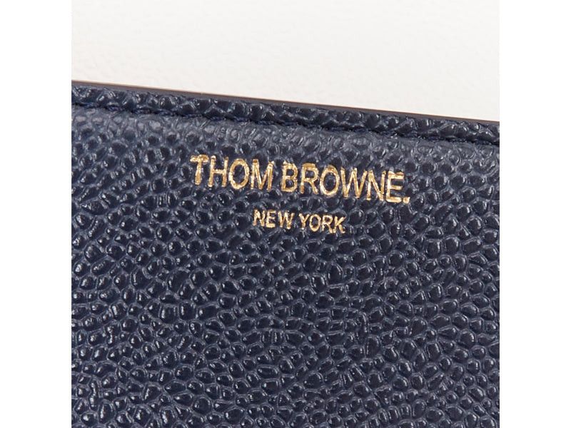 Thom Browne THOM BROWNE Mini Mrs Thom red white navy calfskin stripe detail top handle bag Size ONE SIZE - 11 Thumbnail