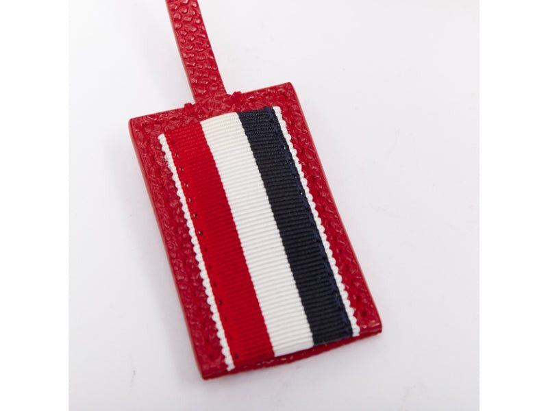 Thom Browne THOM BROWNE Mini Mrs Thom red white navy calfskin stripe detail top handle bag Size ONE SIZE - 8 Thumbnail