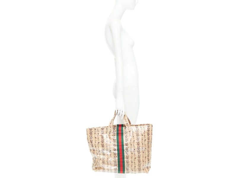 Gucci GUCCI COMME DES GARCONS 2021 green red beige vinyl pvc sherry paper tote bag Size ONE SIZE - 2 Thumbnail