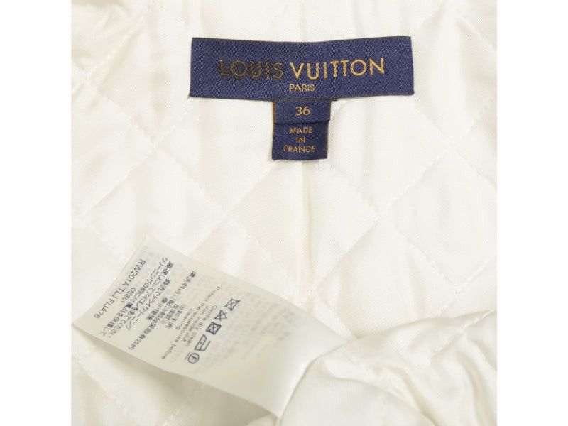 Louis Vuitton LOUIS VUITTON 2020 Runway ivory silver brocade silk military cropped biker jacket FR36 S Size S / US 4 / IT 40 - 9 Thumbnail