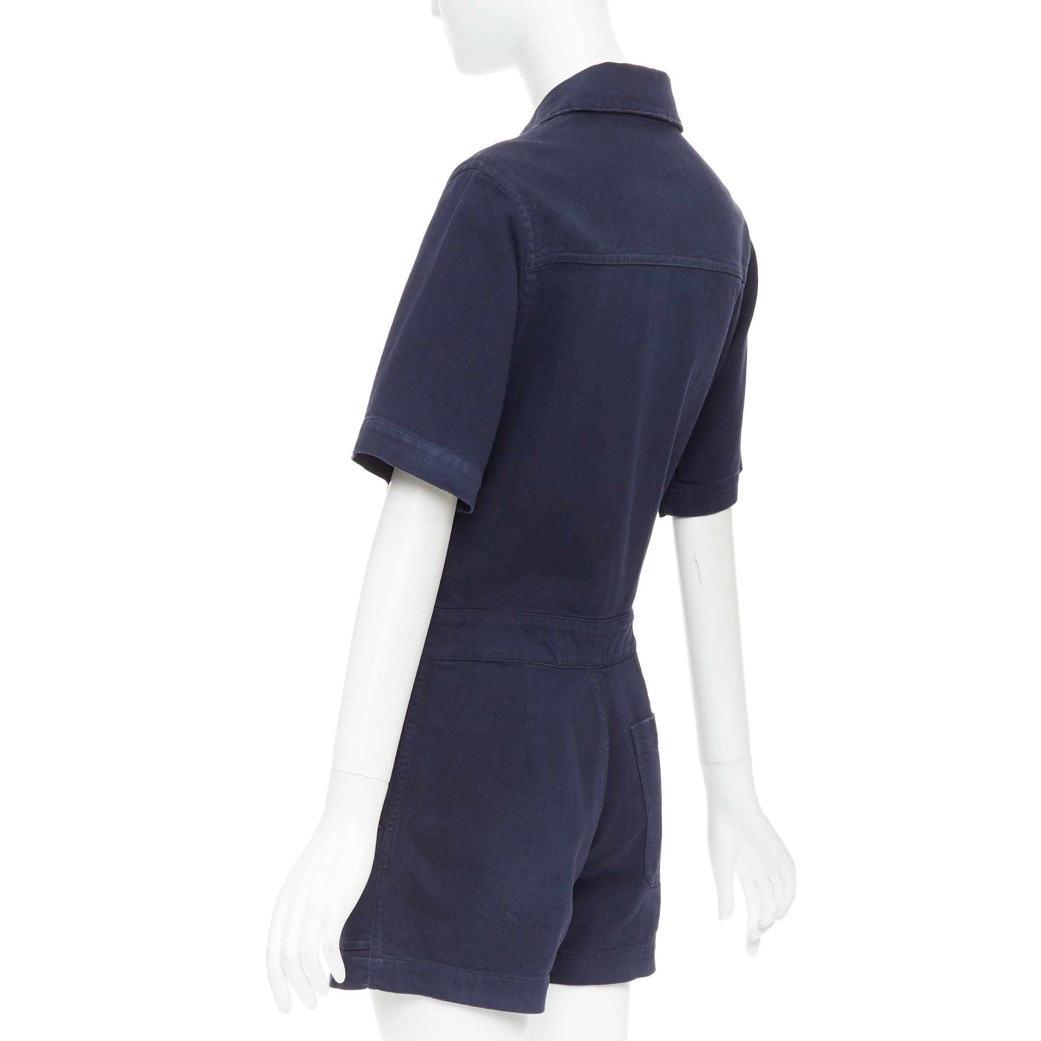 Dior CHRISTIAN DIOR navy cotton CD bee cargo playsuit romper FR34 XS Size 26" / US 2 / IT 38 - 6 Thumbnail
